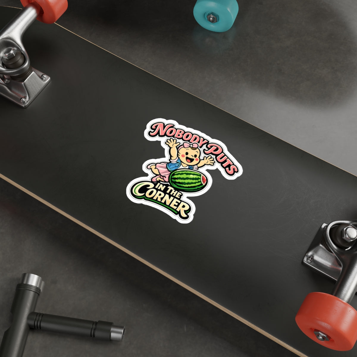 Corner Baby Die-Cut Sticker - Waterproof Vinyl Decal | Genius Mangoes