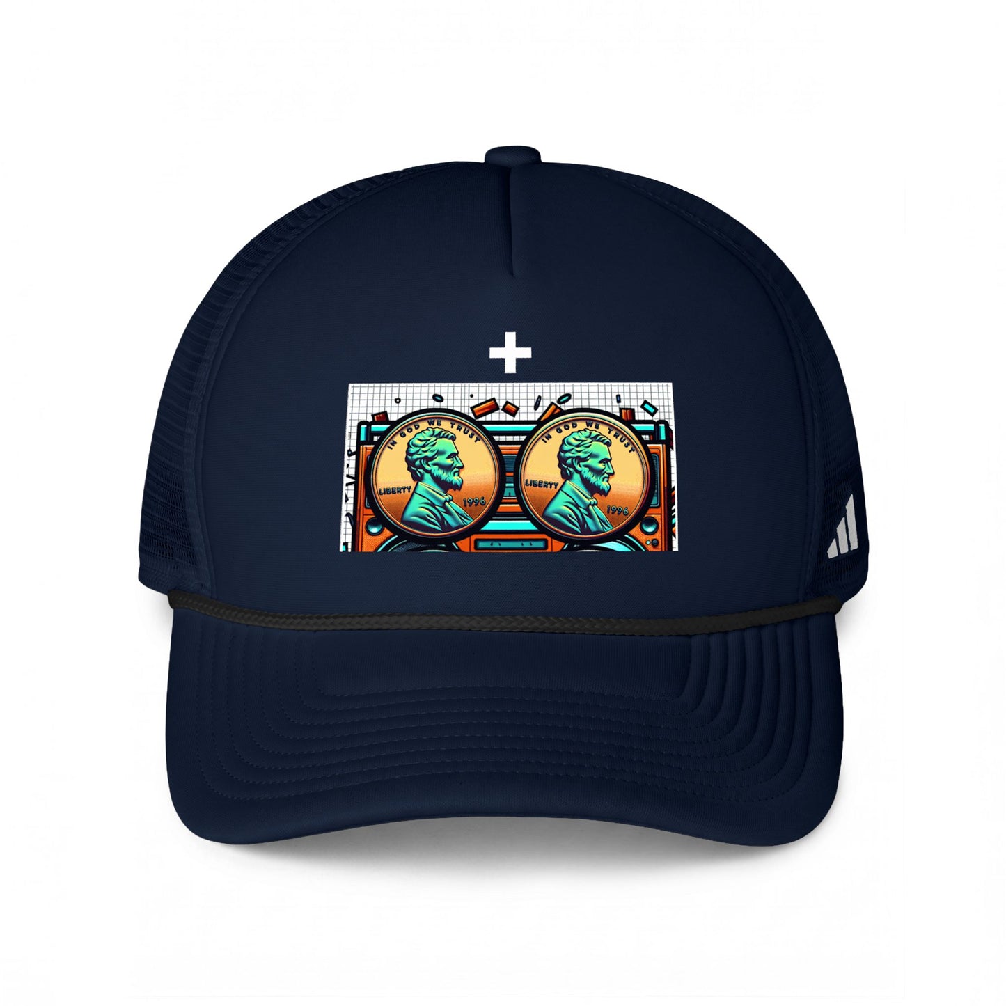 Nine Five Plus Four Pennies Trucker Hat in Team Navy Blue / Black / White | Genius Mangoes
