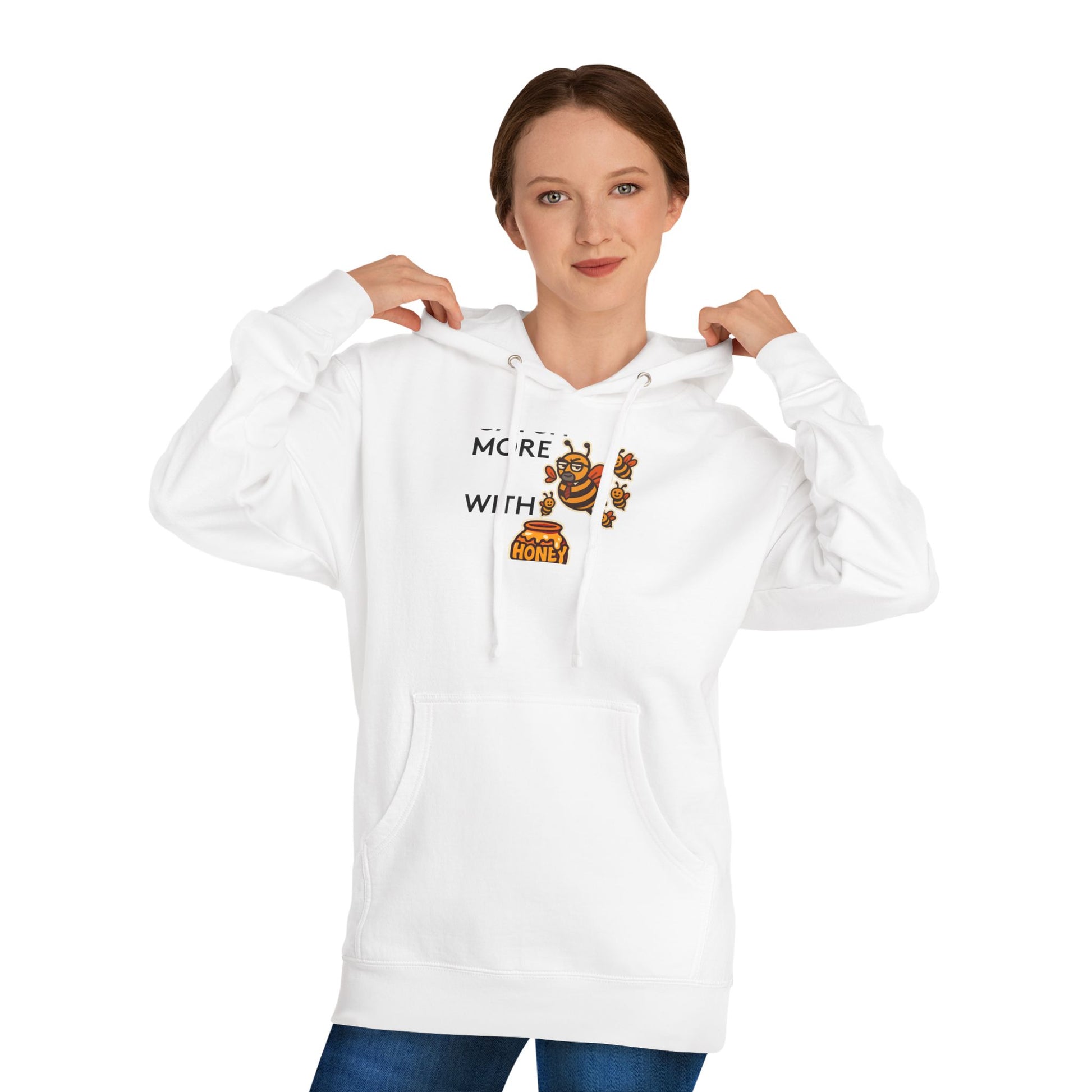 You Catch More Bees with Honey Premium Hoodie - heavyweight pullover | Genius Mangoes