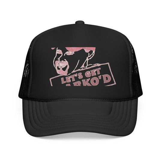Barkopalooza 1998 Let's Get Barko'd Foam Trucker Hat in Black | Genius Mangoes