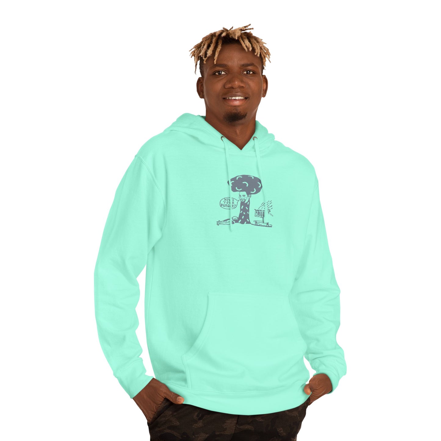 Barkopalooza 2005 - How's Your Burger Premium Hoodie (Independent Trading SS4500) | Genius Mangoes