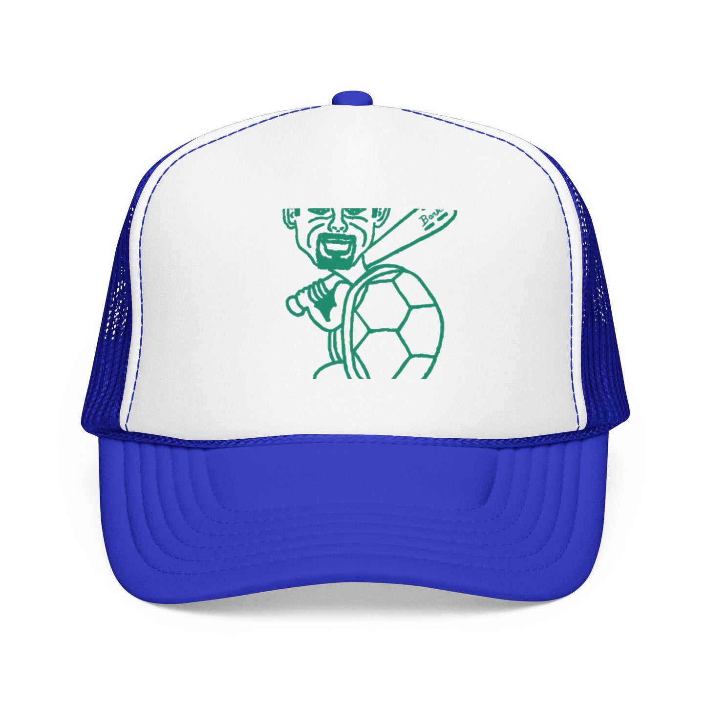 Barkopalooza Hit it Hard Foam Trucker Hat in Royal / White / Royal | Genius Mangoes