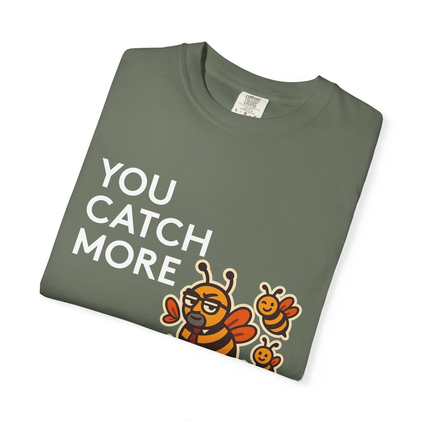 You Catch More Bees with Honey Premium Tee - garment-dyed cotton | Genius Mangoes
