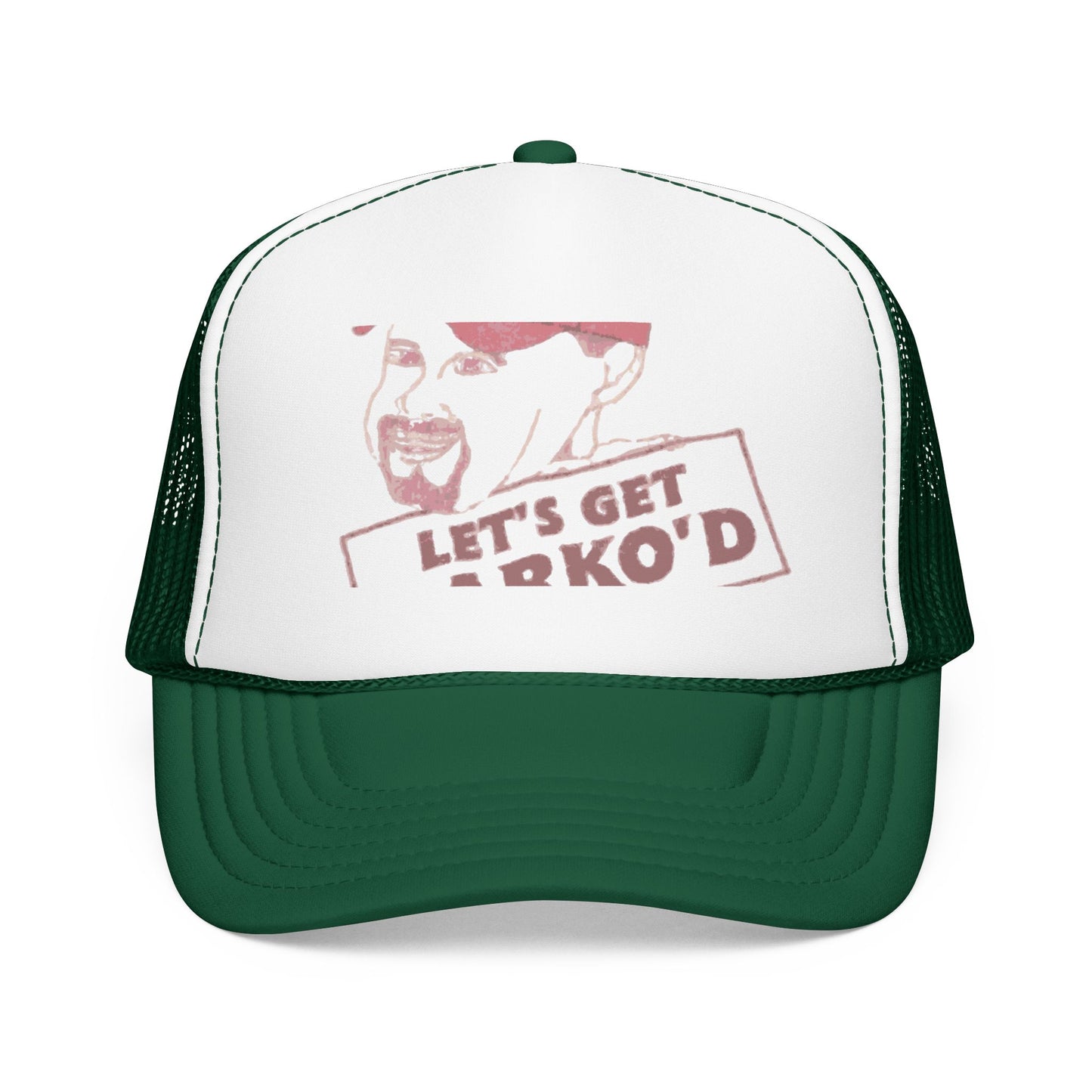 Barkopalooza 1998 Let's Get Barko'd Foam Trucker Hat in Kelly/ White/ Kelly | Genius Mangoes