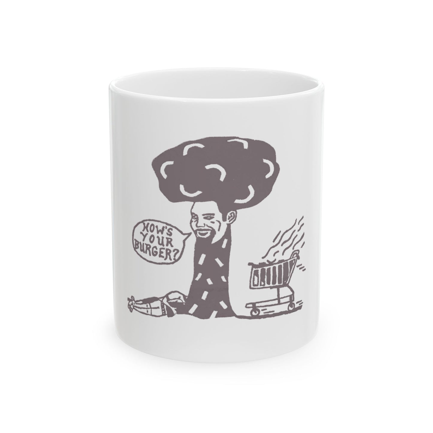 Barkopalooza 2005 - How's Your Burger Coffee Mug in White | Genius Mangoes