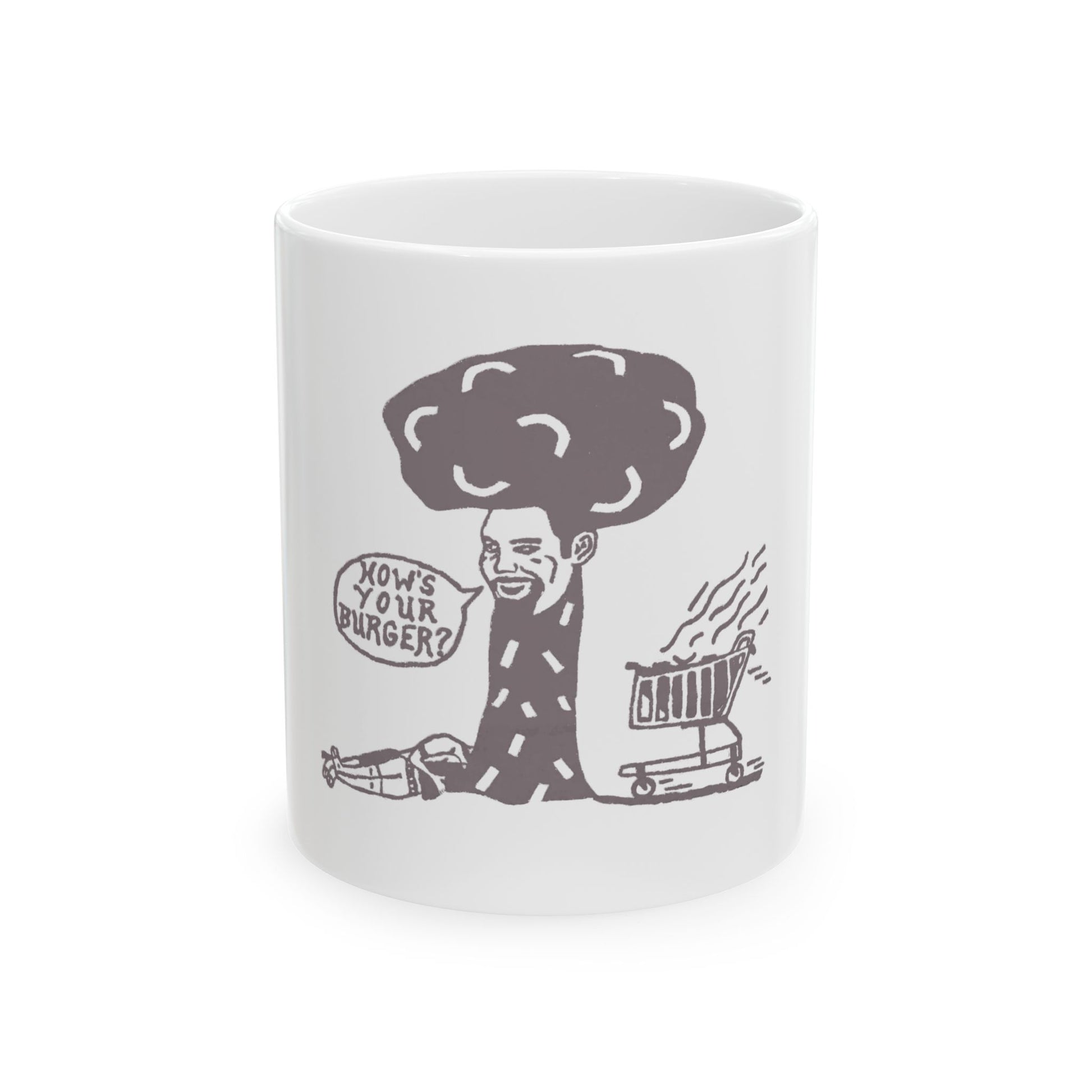 Barkopalooza 2005 - How's Your Burger Coffee Mug in White | Genius Mangoes