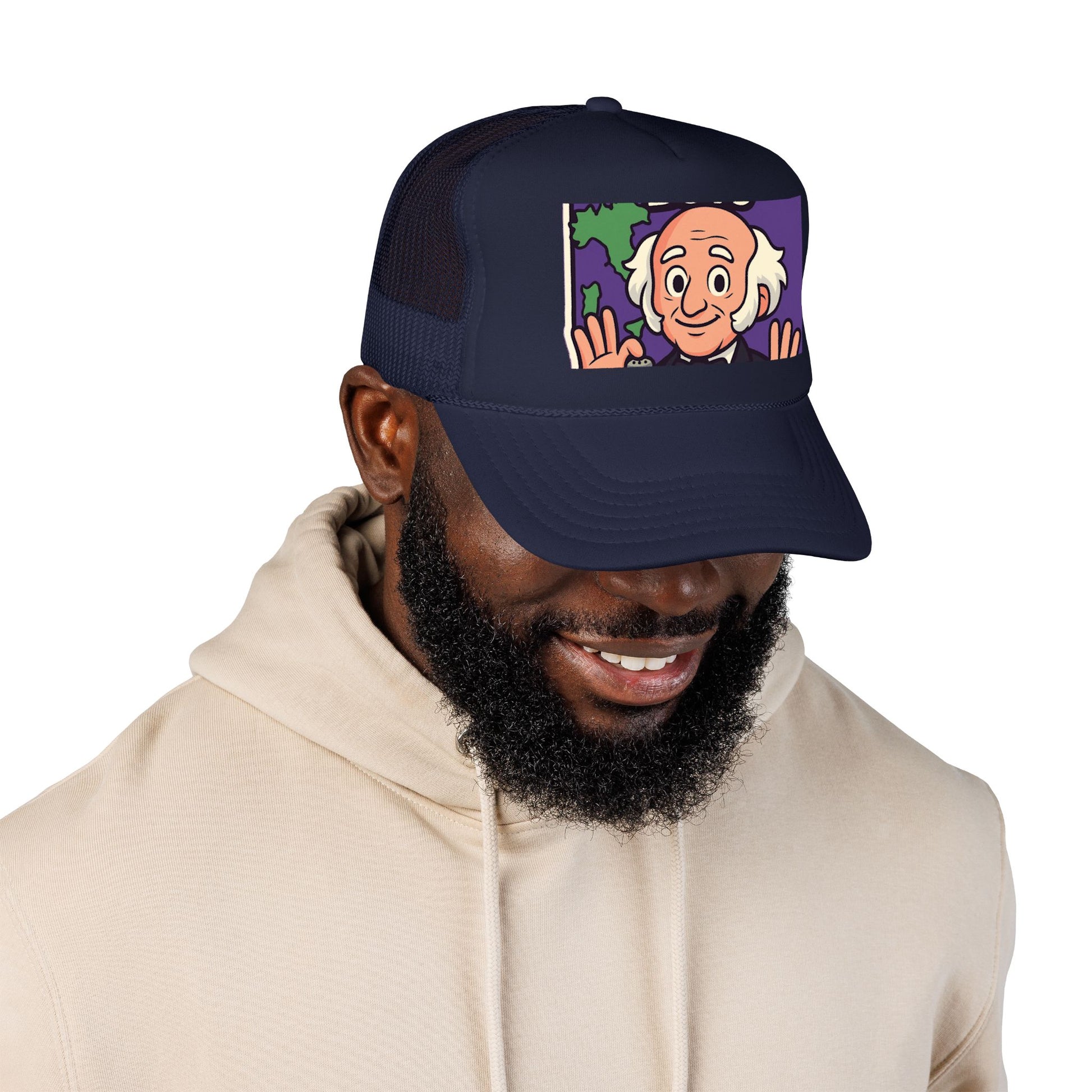 The Van Buren Boys Foam Trucker Hat - lifestyle view | Genius Mangoes