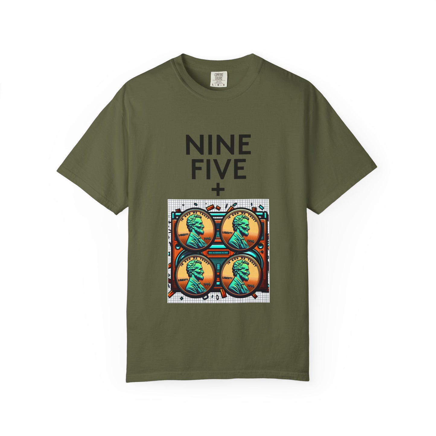Nine Five Plus Four Pennies Premium Tee - garment-dyed cotton | Genius Mangoes