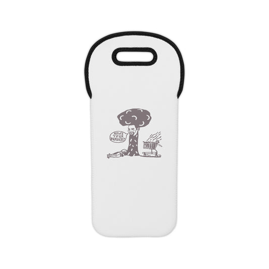 Barkopalooza 2005 - How's Your Burger Wine Tote Bag - Neoprene Insulated | Genius Mangoes