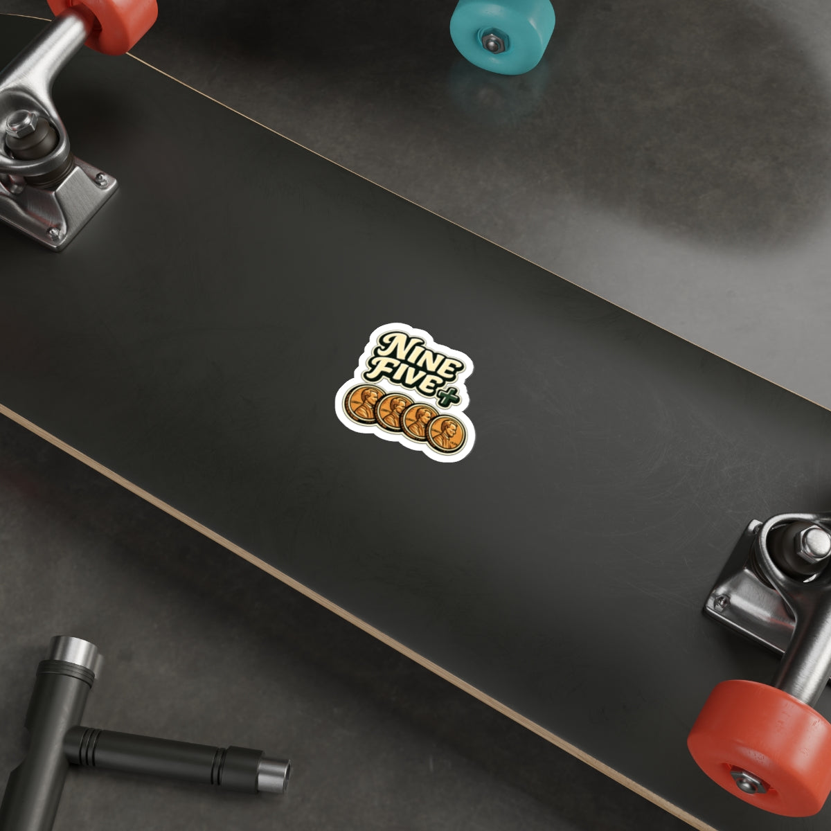 Nine Five Plus Four Pennies Die-Cut Sticker - Waterproof Vinyl Decal | Genius Mangoes