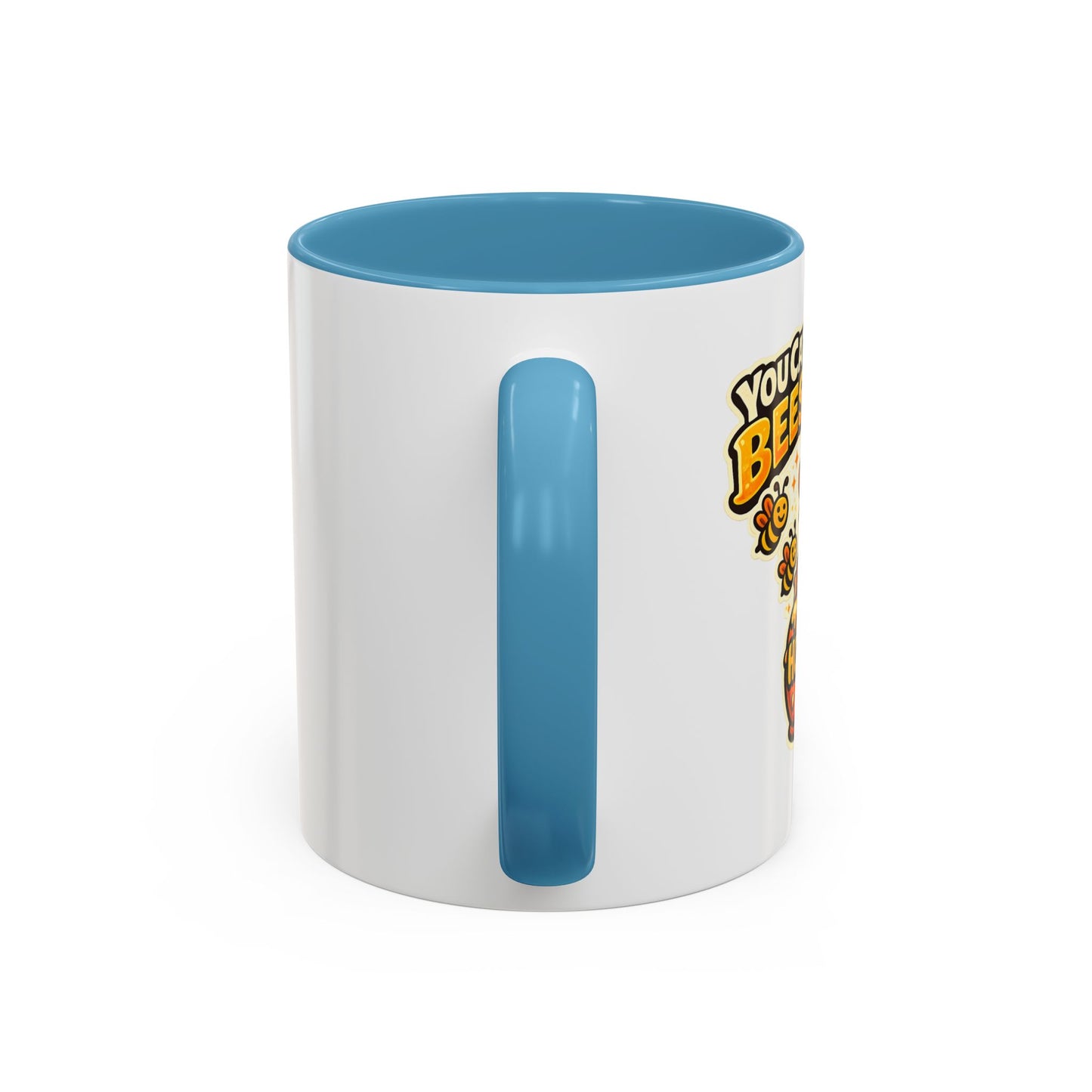 You Catch More Bees with Honey Coffee Mug - Color Accent 11oz and 15oz | Genius Mangoes