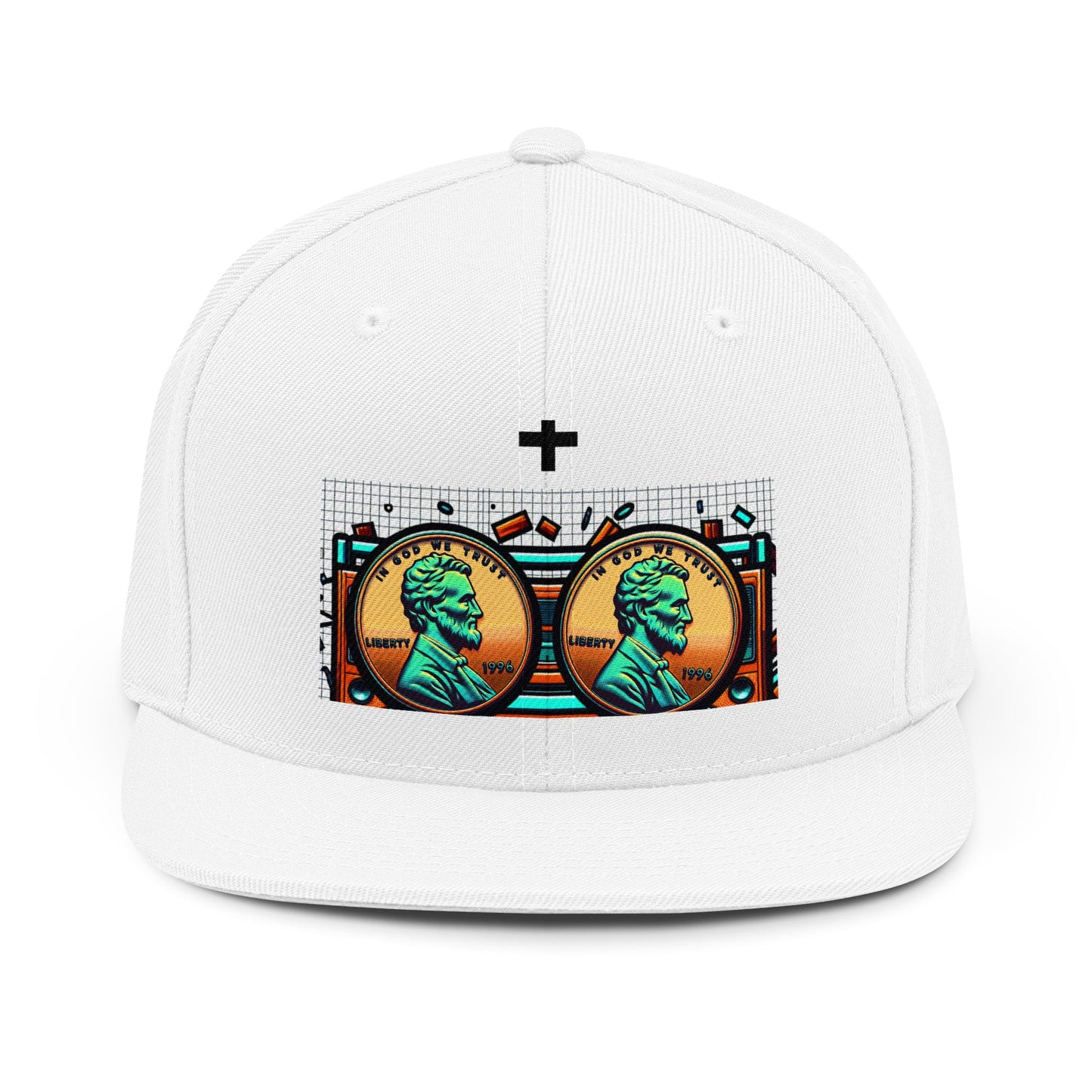 Nine Five Plus Four Pennies Snapback Hat in White | Genius Mangoes