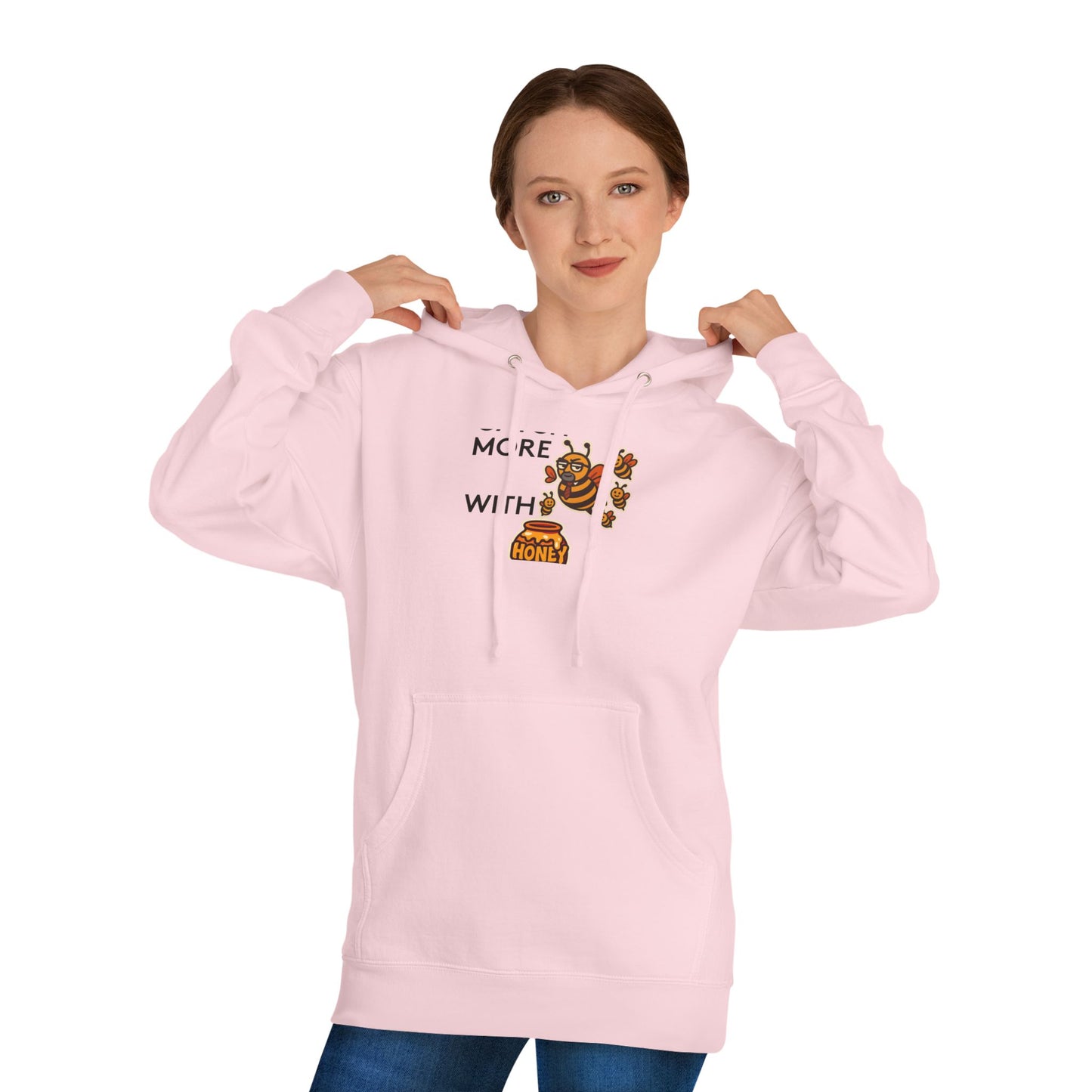 You Catch More Bees with Honey Premium Hoodie - heavyweight pullover | Genius Mangoes