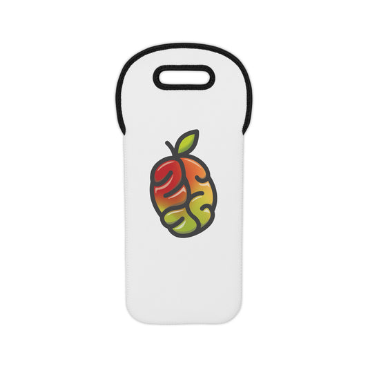 Genius Mangoes Wine Tote Bag in White | Genius Mangoes