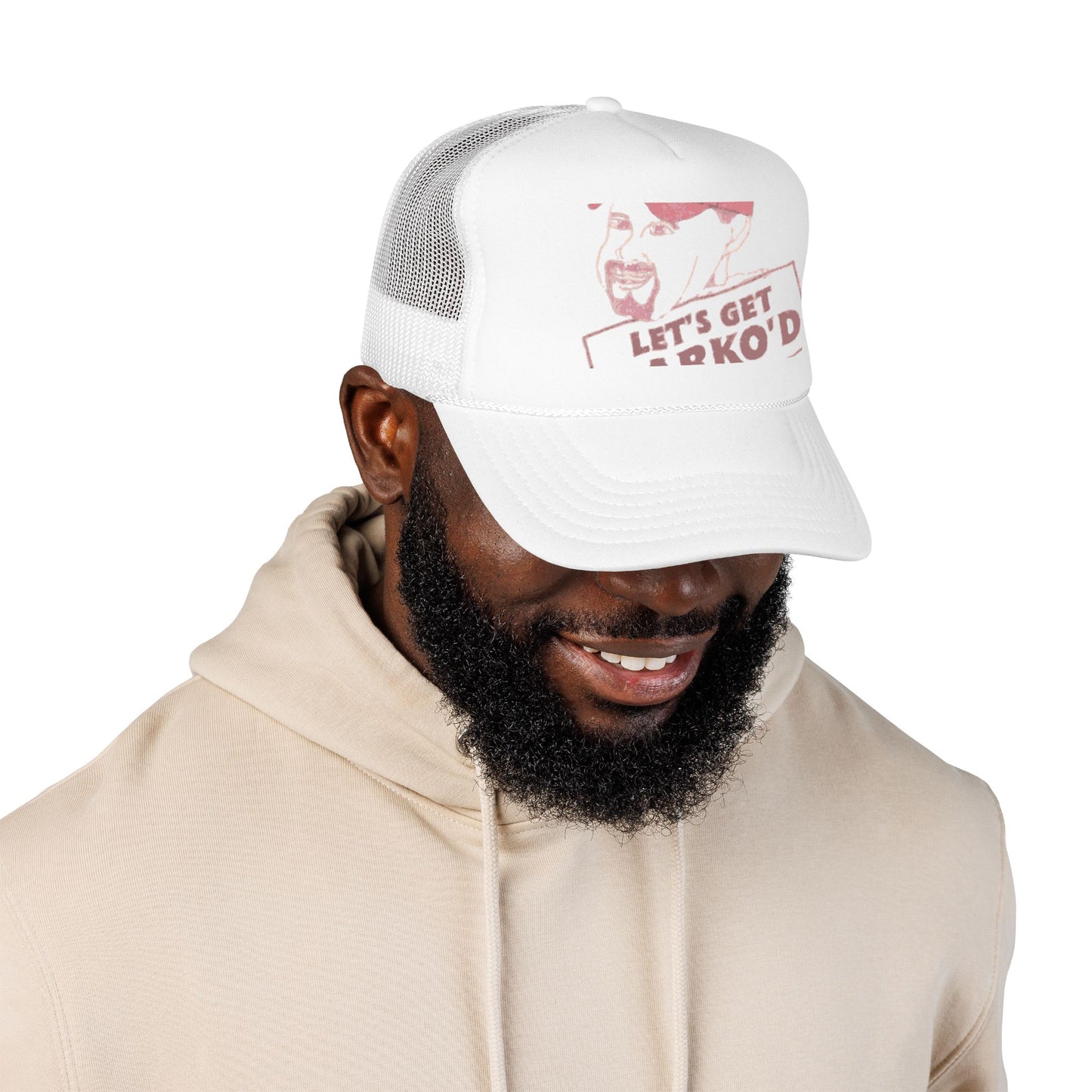 Barkopalooza 1998 Let's Get Barko'd Foam Trucker Hat - lifestyle view | Genius Mangoes