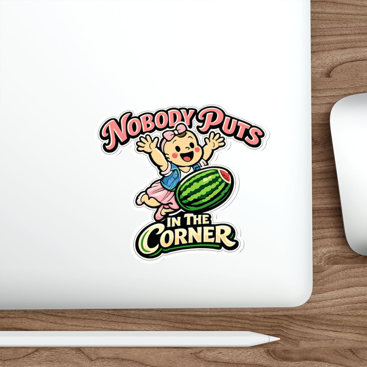 Corner Baby Die-Cut Sticker - Waterproof Vinyl Decal | Genius Mangoes