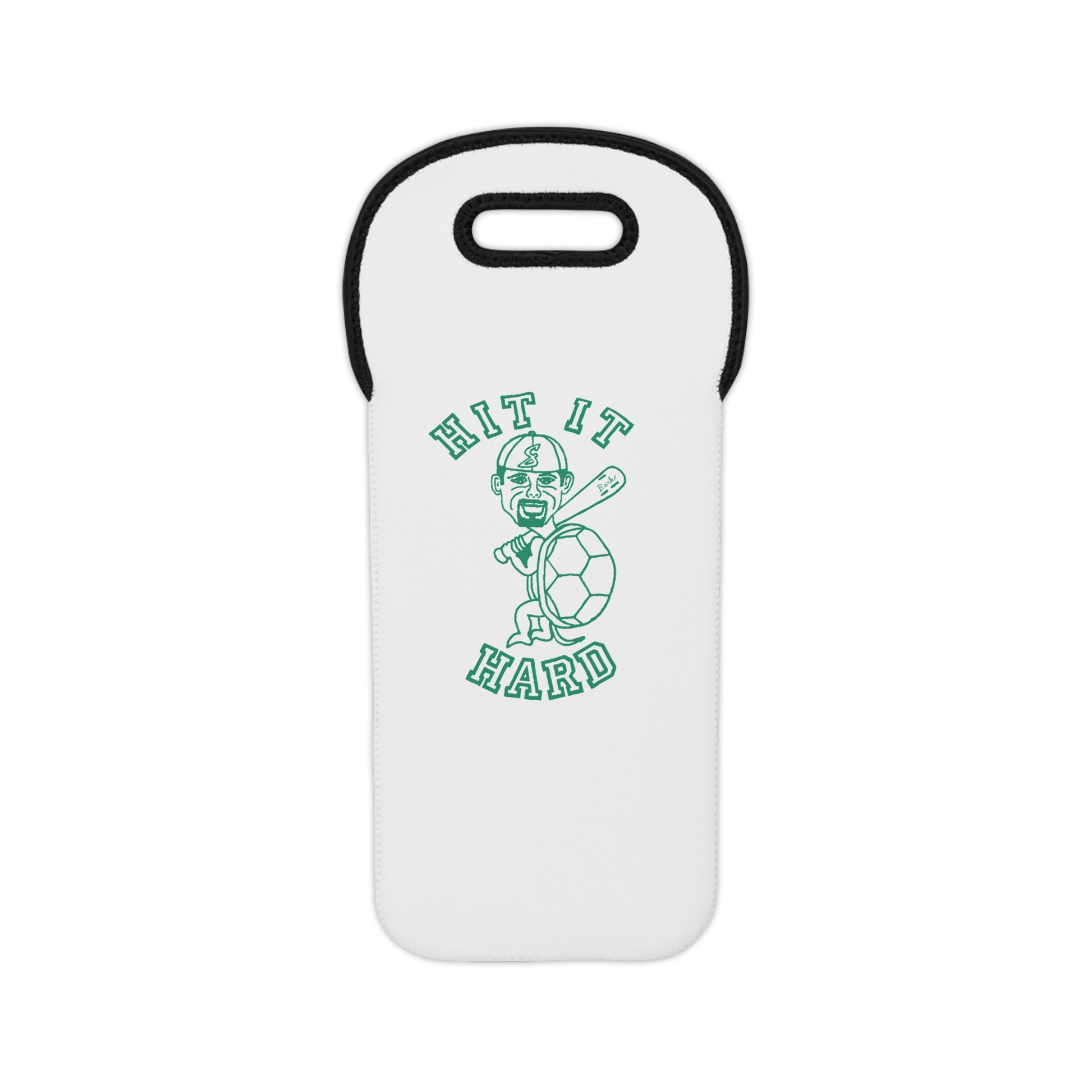 Barkopalooza - Hit it Hard Wine Tote Bag in White | Genius Mangoes