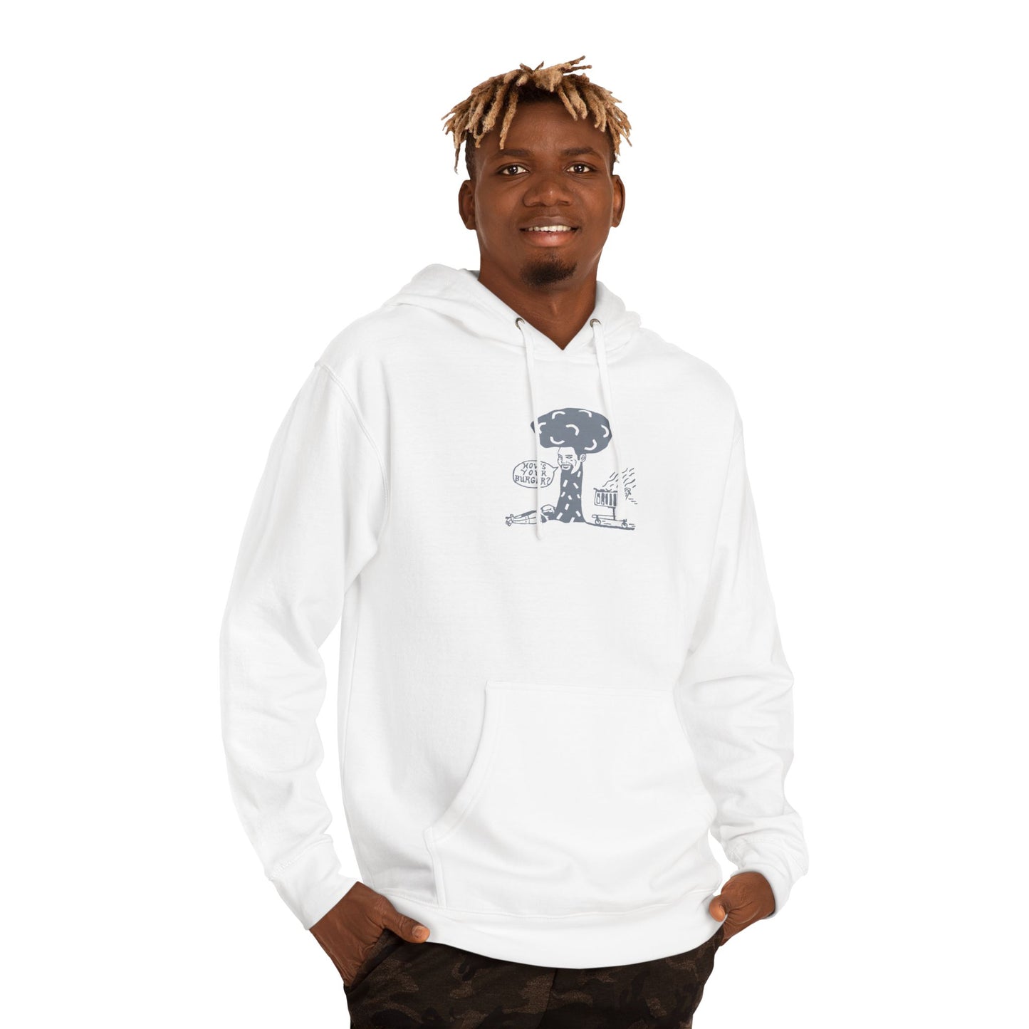 Barkopalooza 2005 - How's Your Burger Premium Hoodie (Independent Trading SS4500) | Genius Mangoes