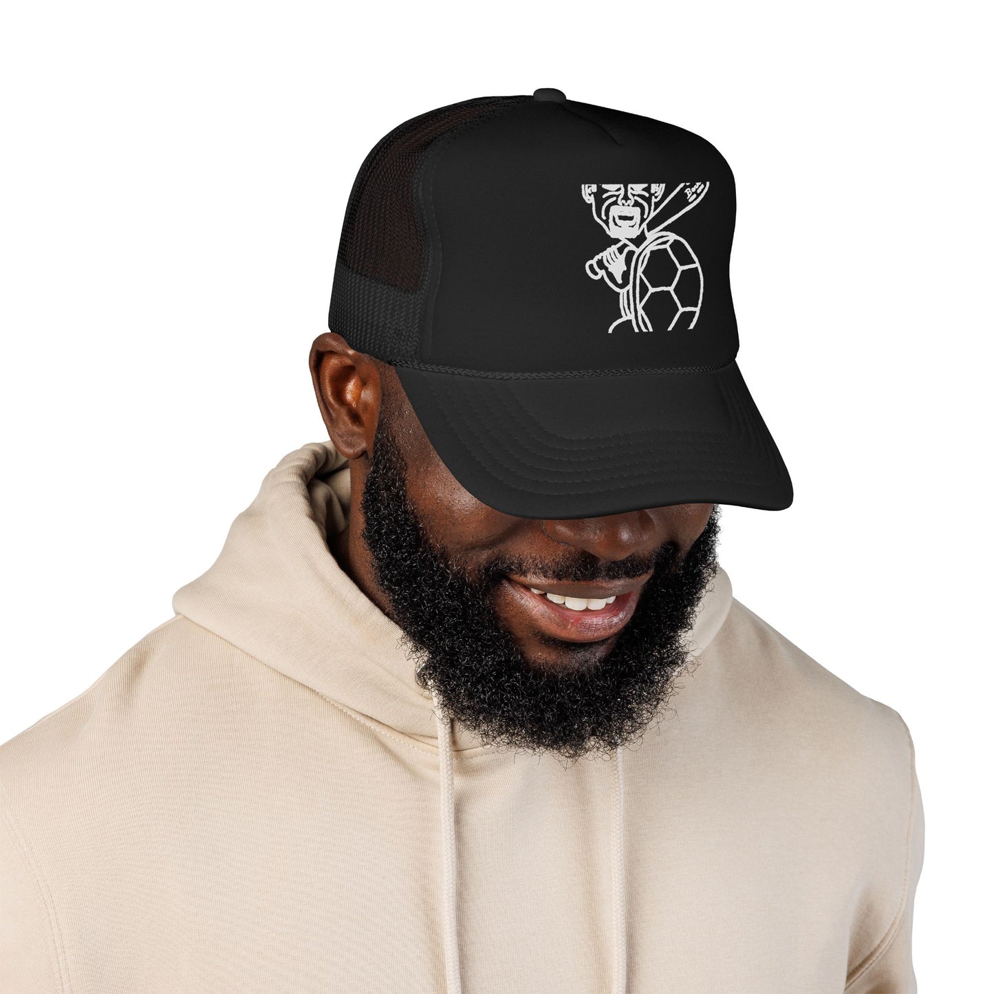 Barkopalooza Hit it Hard Foam Trucker Hat - lifestyle view | Genius Mangoes
