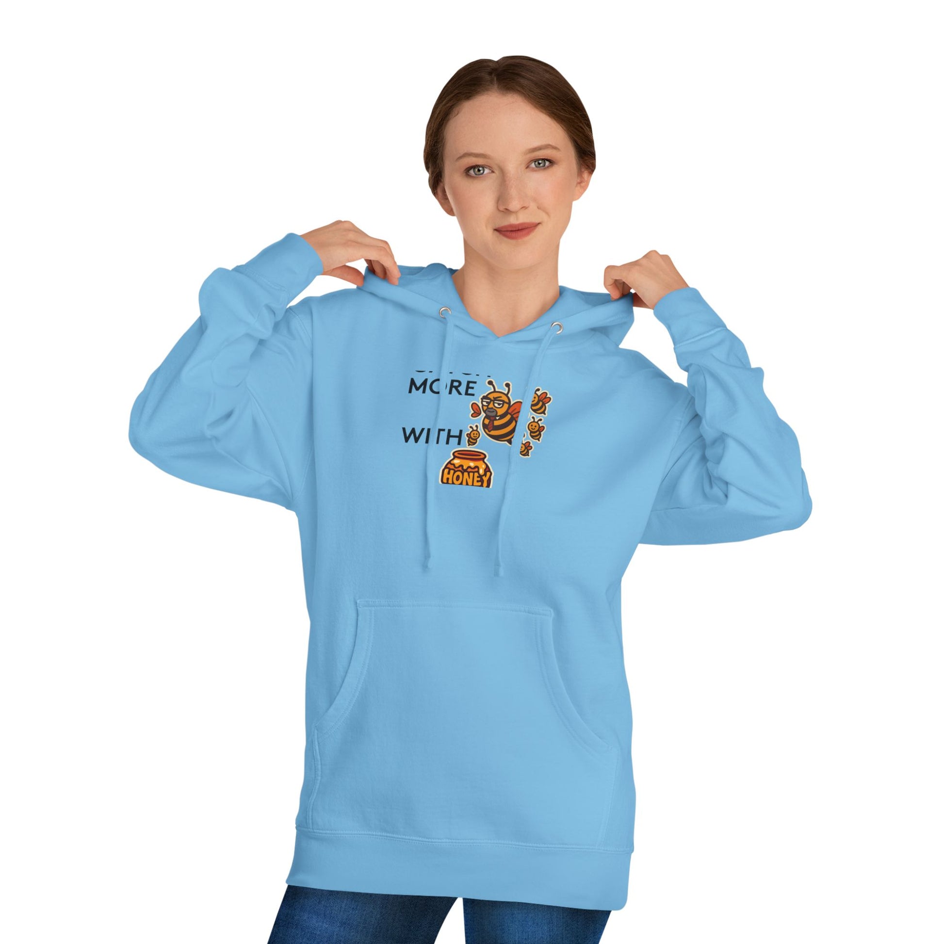 You Catch More Bees with Honey Premium Hoodie - heavyweight pullover | Genius Mangoes