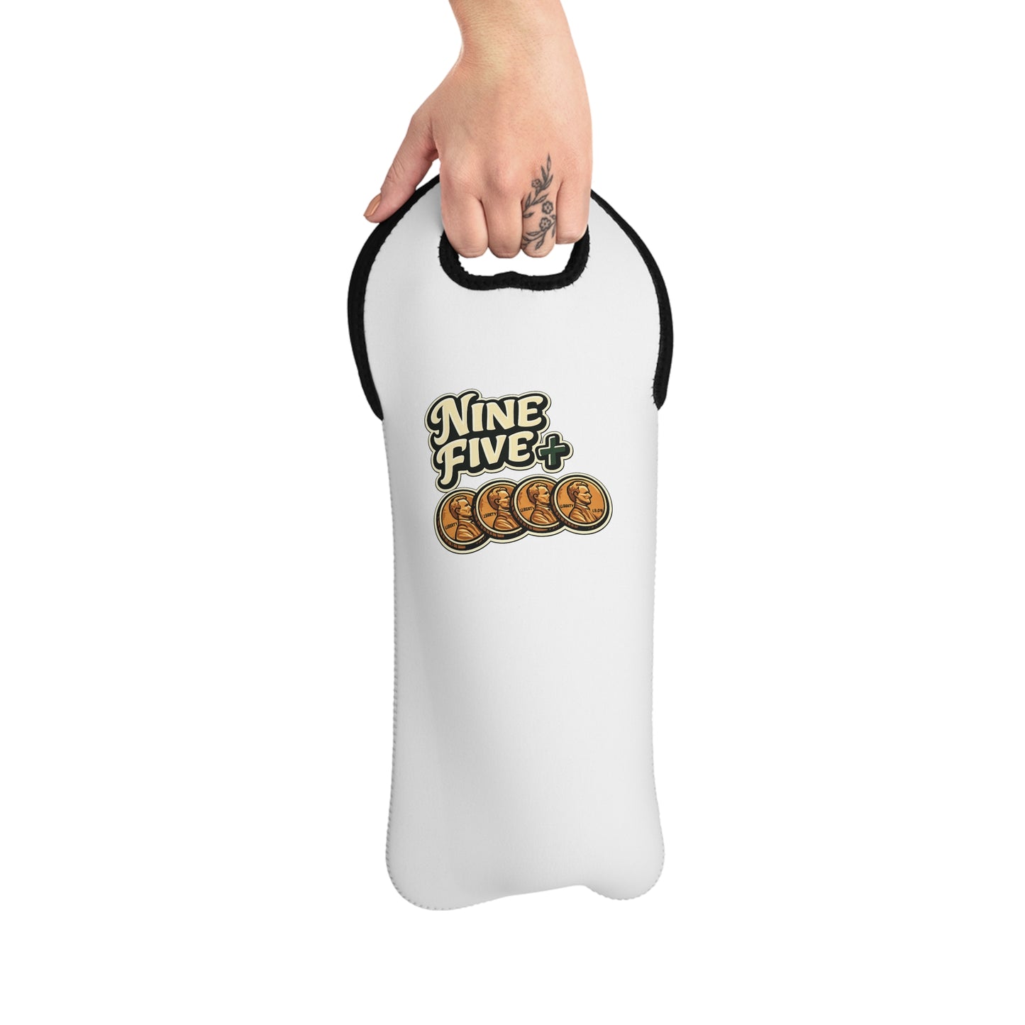 Nine Five Plus Four Pennies Wine Tote Bag - Neoprene Insulated | Genius Mangoes