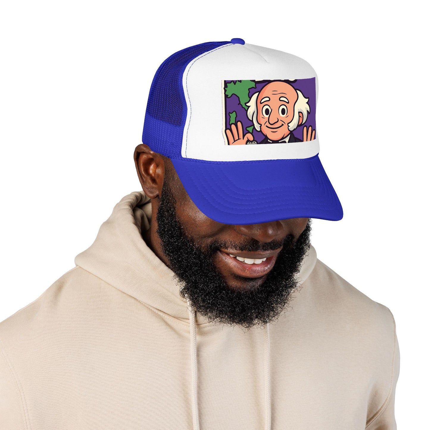 The Van Buren Boys Foam Trucker Hat - lifestyle view | Genius Mangoes