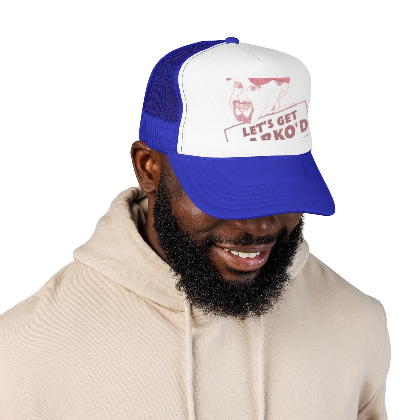Barkopalooza 1998 Let's Get Barko'd Foam Trucker Hat - lifestyle view | Genius Mangoes