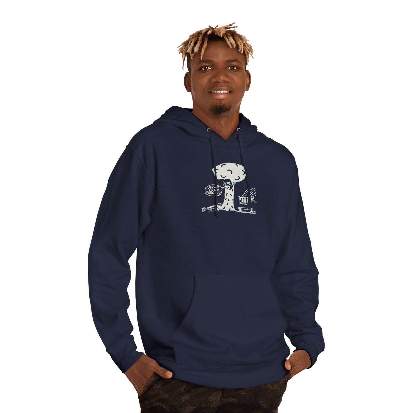 Barkopalooza 2005 - How's Your Burger Premium Hoodie (Independent Trading SS4500) | Genius Mangoes