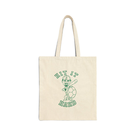 Barkopalooza - Hit it Hard Heavy Cotton Tote Bag in Natural | Genius Mangoes