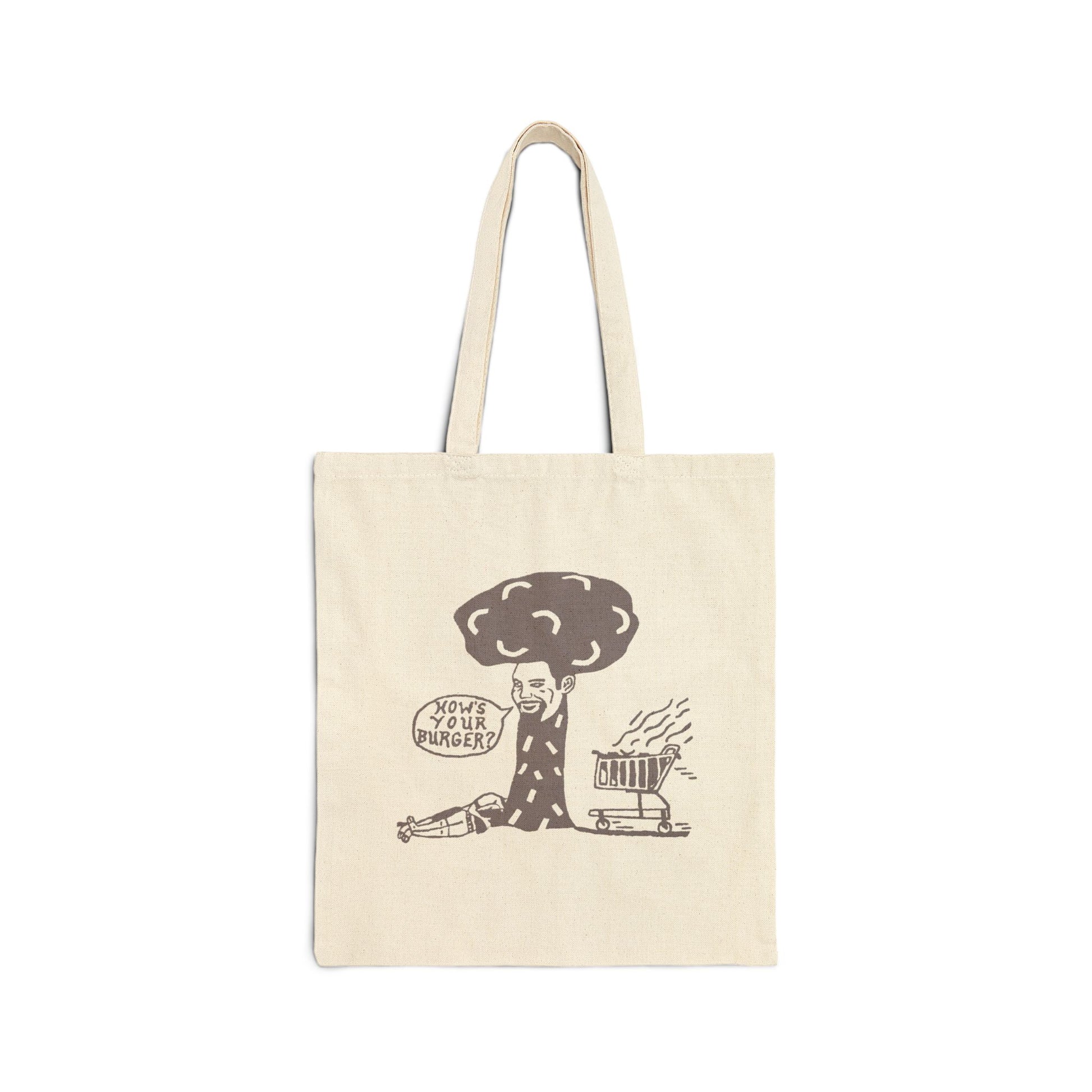 Barkopalooza 2005 - How's Your Burger Heavy Cotton Tote Bag in Natural | Genius Mangoes