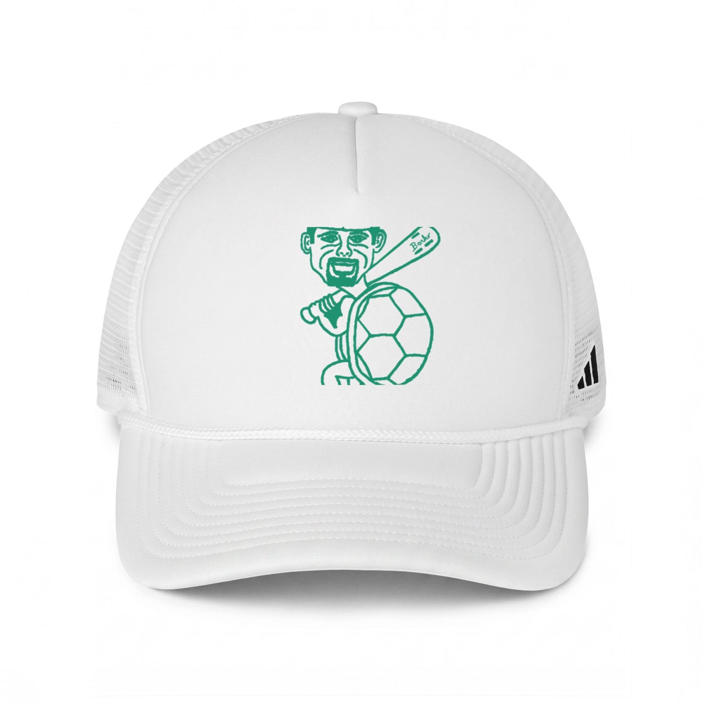 Barkopalooza Hit it Hard Trucker Hat in White / Black | Genius Mangoes