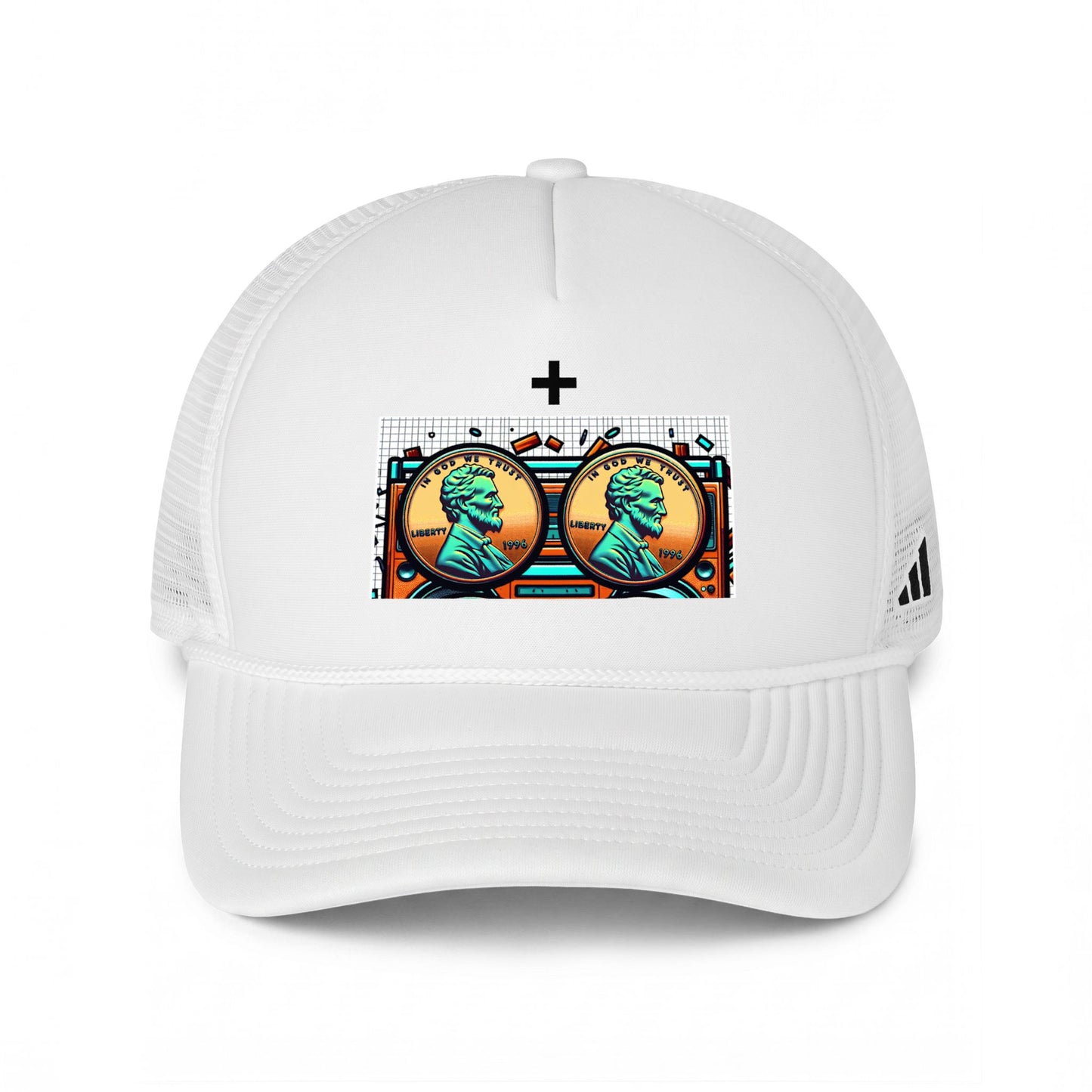Nine Five Plus Four Pennies Trucker Hat in White / Black | Genius Mangoes