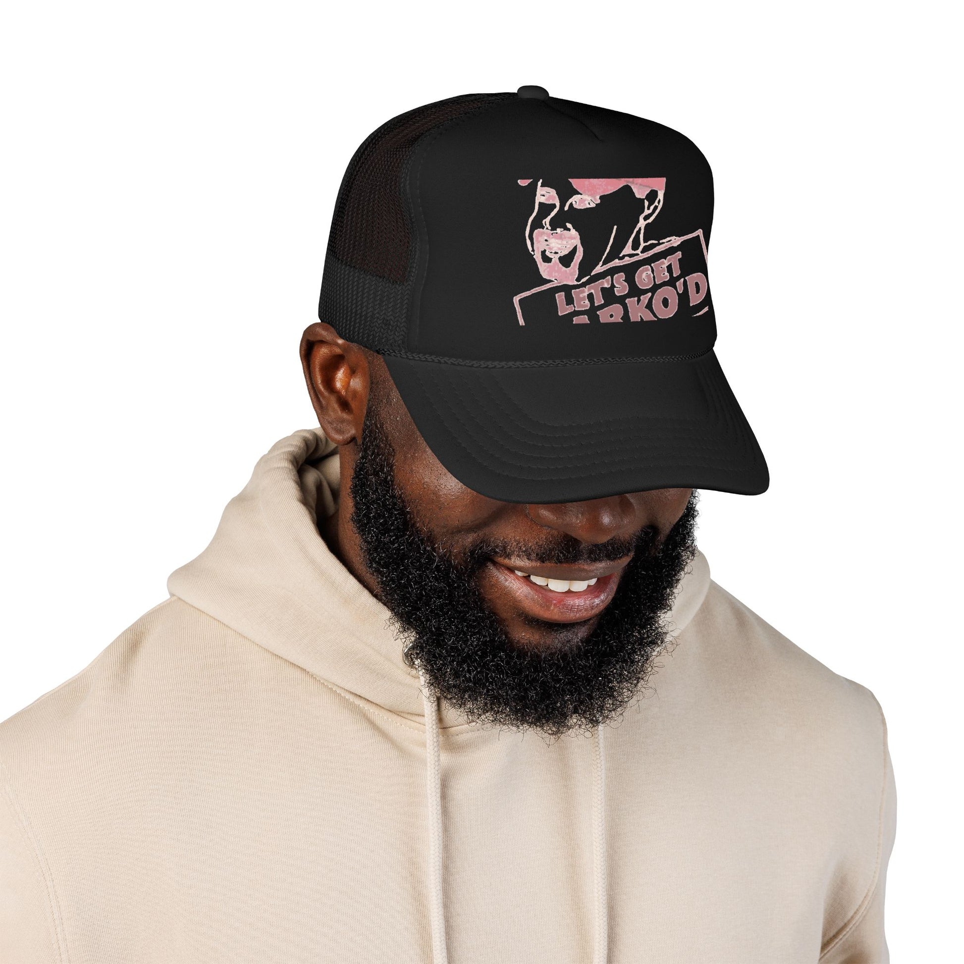 Barkopalooza 1998 Let's Get Barko'd Foam Trucker Hat - lifestyle view | Genius Mangoes