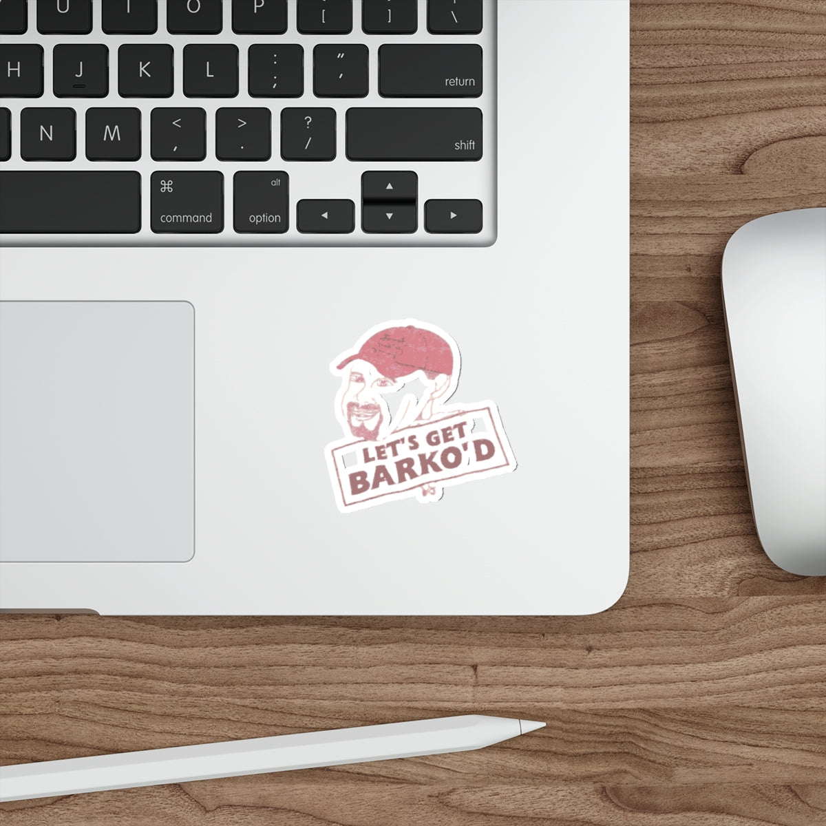 Barkopalooza 1998 - Let's Get Barko'd Die-Cut Sticker - lifestyle view | Genius Mangoes