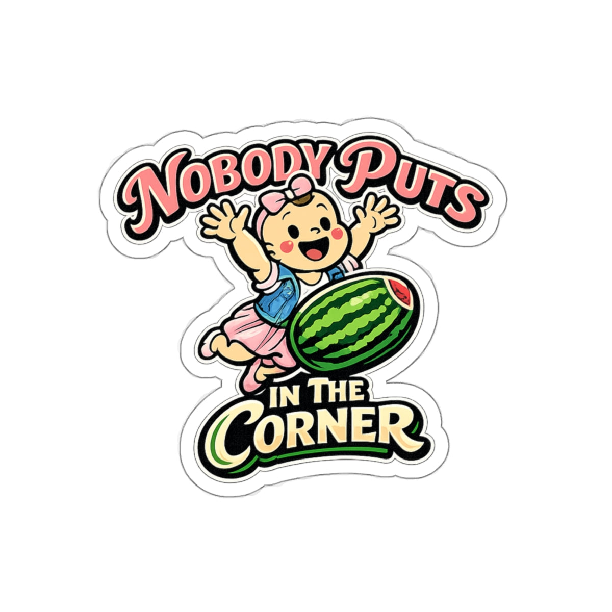 Corner Baby Die-Cut Sticker - Waterproof Vinyl Decal | Genius Mangoes