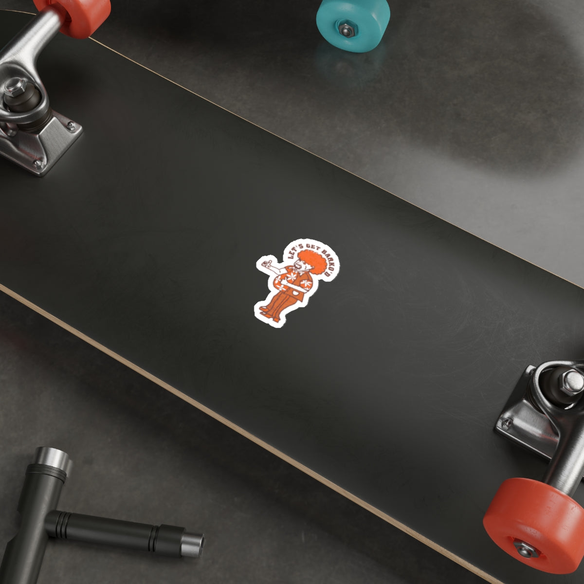 Barkopalooza 1999 - Retro Die-Cut Sticker - lifestyle view | Genius Mangoes