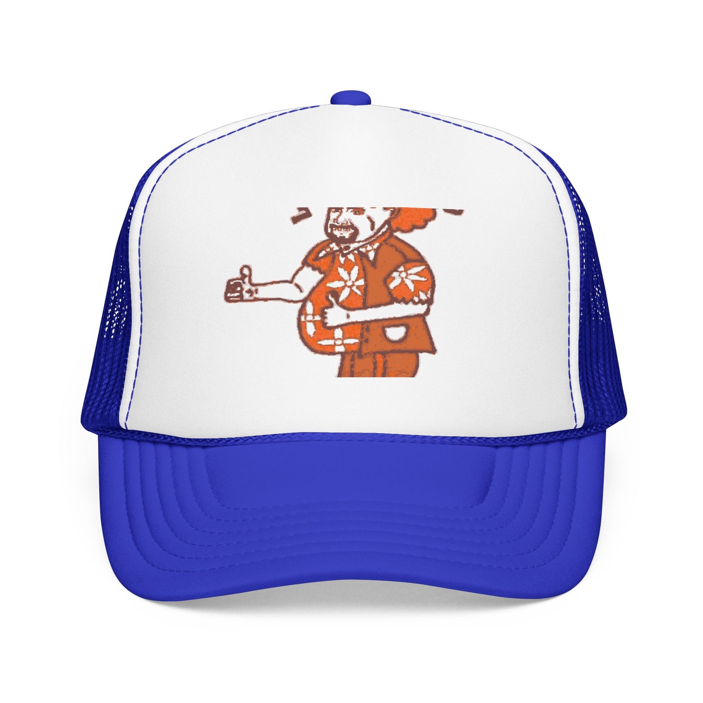 Barkopalooza 1999 Retro Foam Trucker Hat in Royal / White / Royal | Genius Mangoes