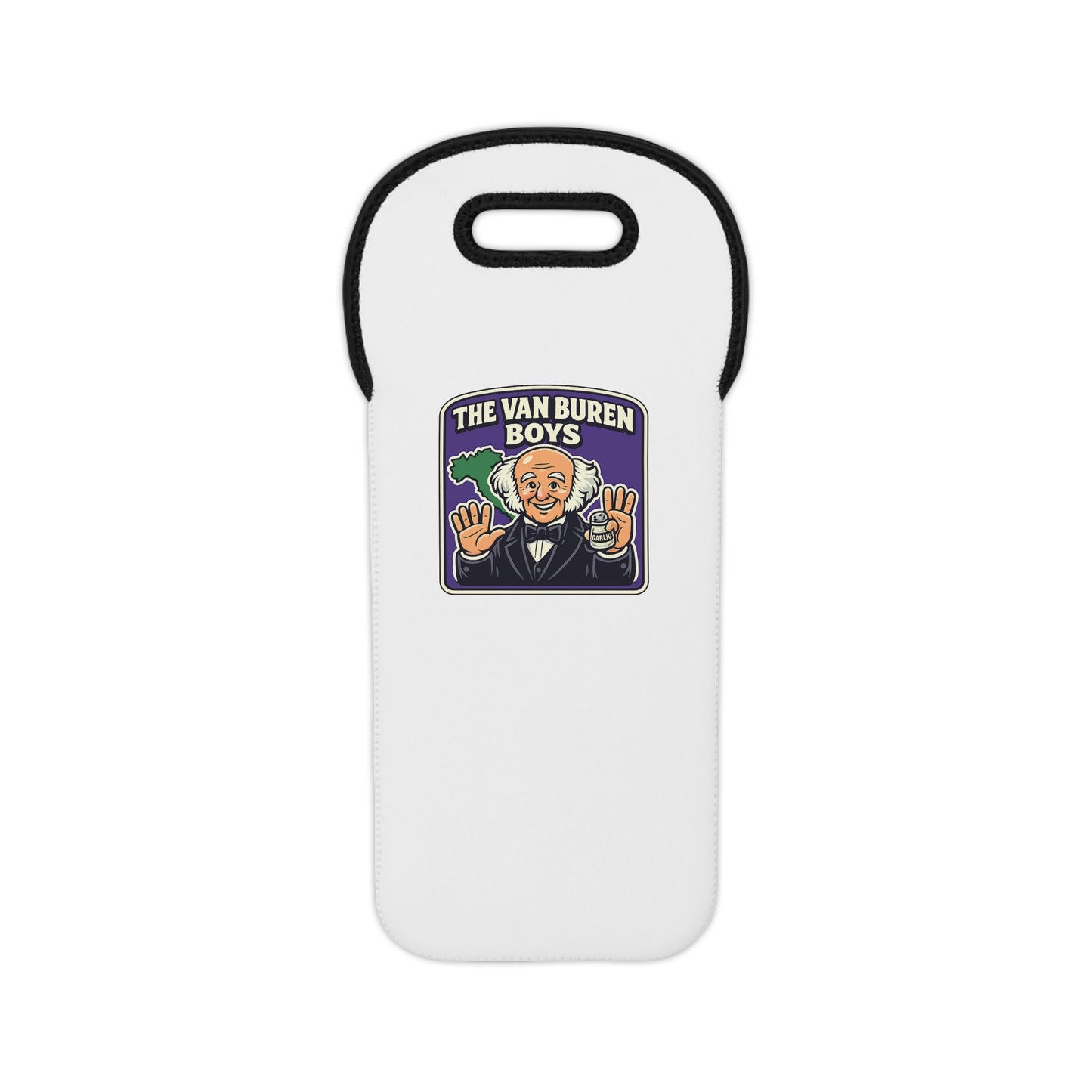 The Van Buren Boys Wine Tote Bag - Neoprene Insulated | Genius Mangoes