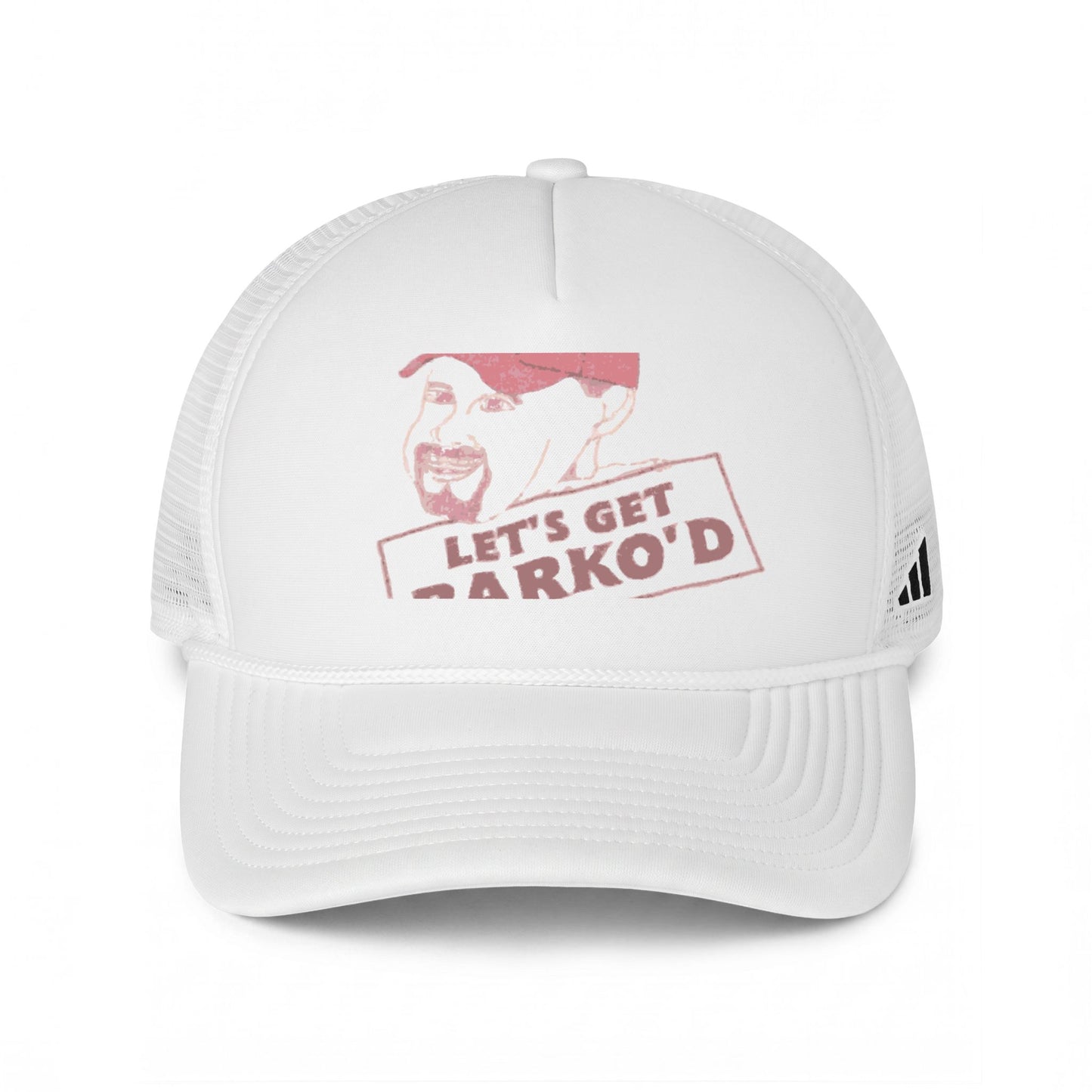 Barkopalooza 1998 Let's Get Barko'd Trucker Hat in White / Black | Genius Mangoes