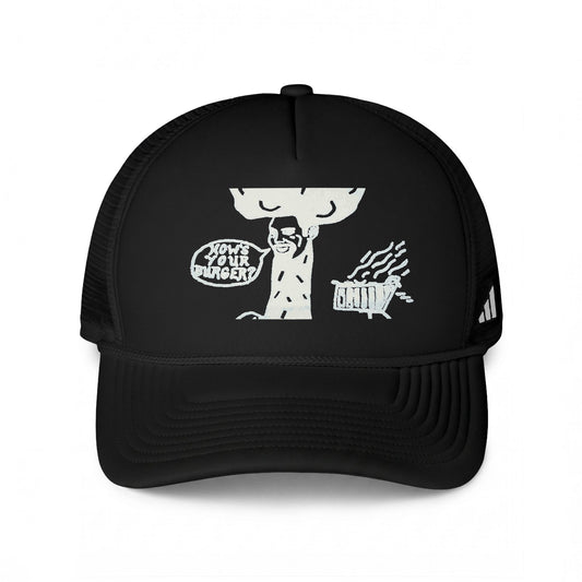 Barkopalooza How's Your Burger Trucker Hat in Black / White | Genius Mangoes