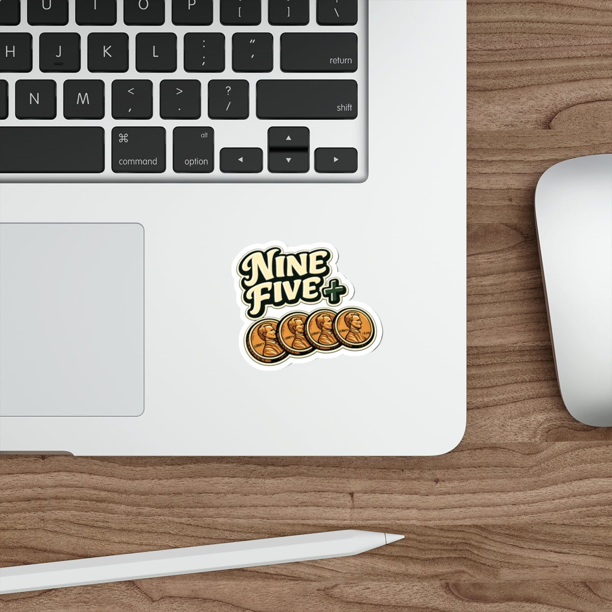 Nine Five Plus Four Pennies Die-Cut Sticker - Waterproof Vinyl Decal | Genius Mangoes