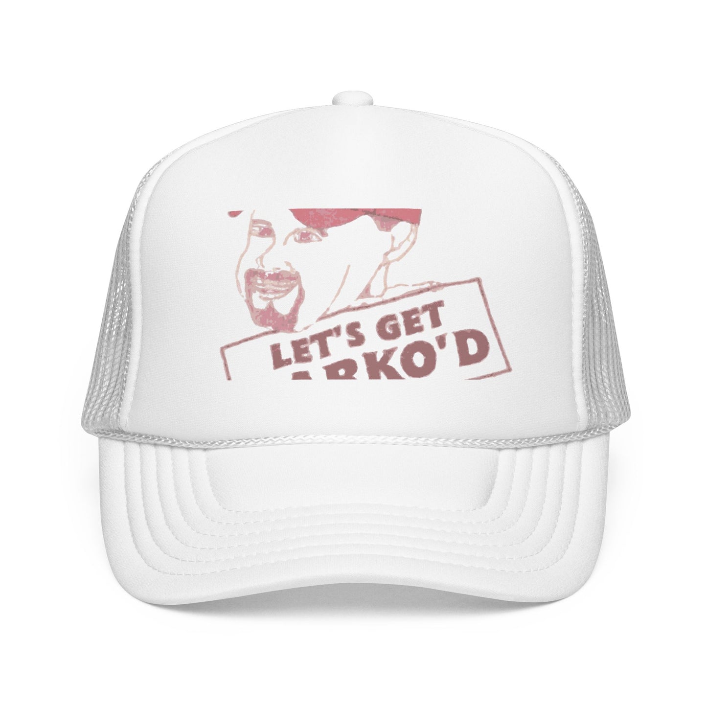 Barkopalooza 1998 Let's Get Barko'd Foam Trucker Hat in White | Genius Mangoes