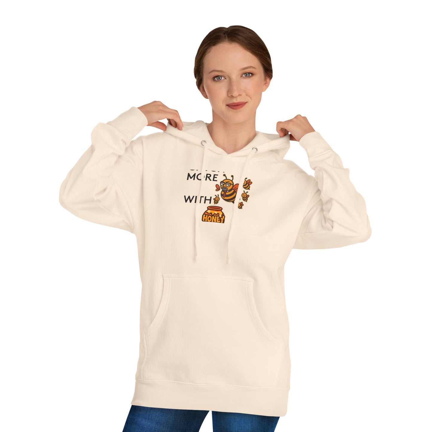 You Catch More Bees with Honey Premium Hoodie - heavyweight pullover | Genius Mangoes