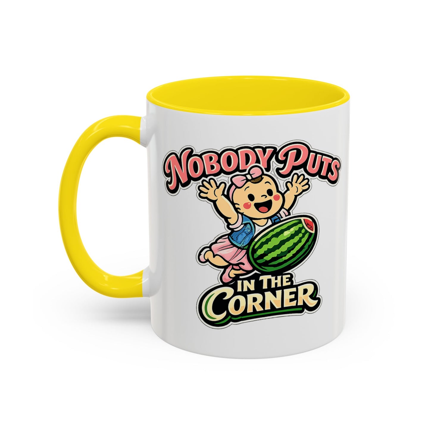 Corner Baby Coffee Mug - Color Accent (11oz & 15oz) | Genius Mangoes
