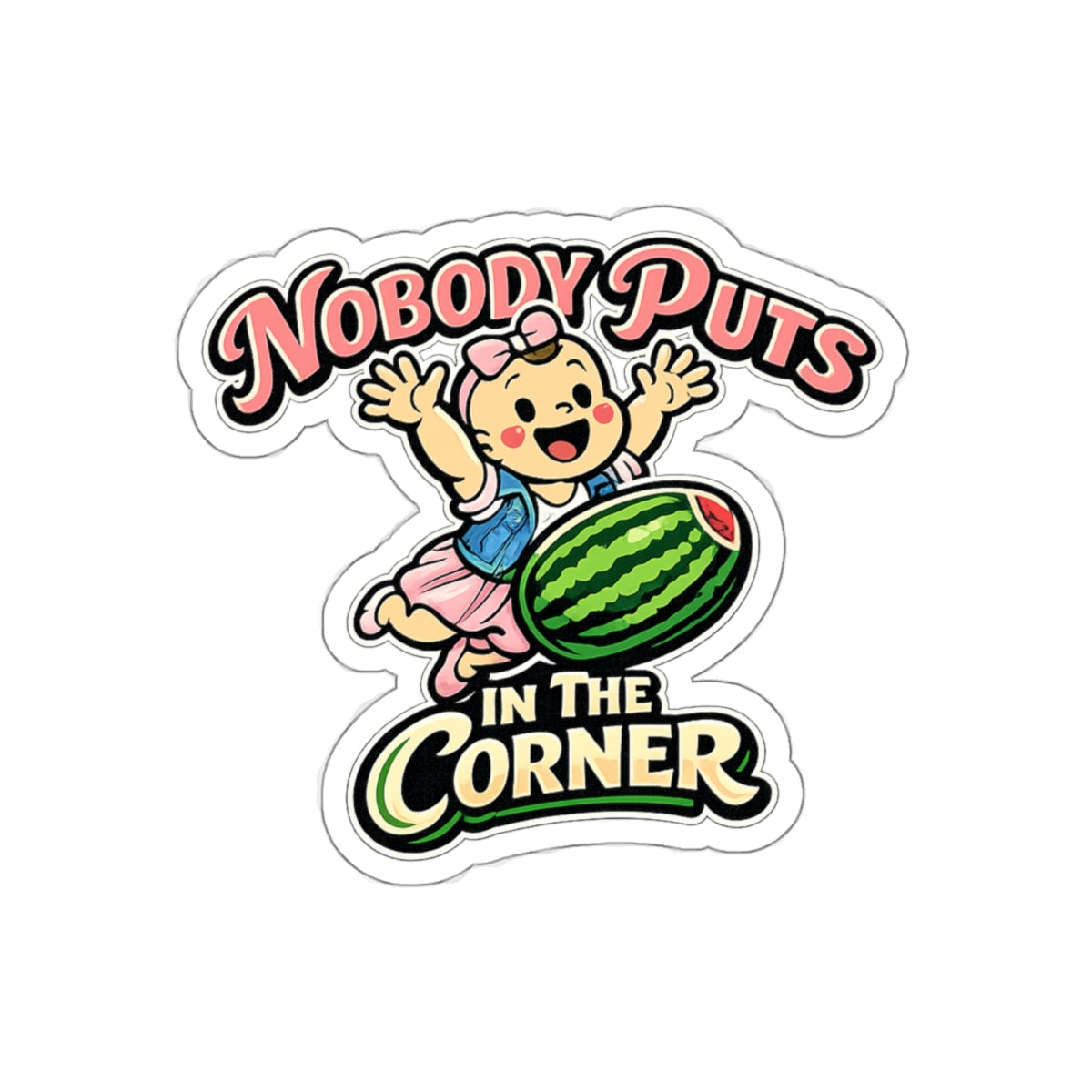 Corner Baby Die-Cut Sticker - Waterproof Vinyl Decal | Genius Mangoes