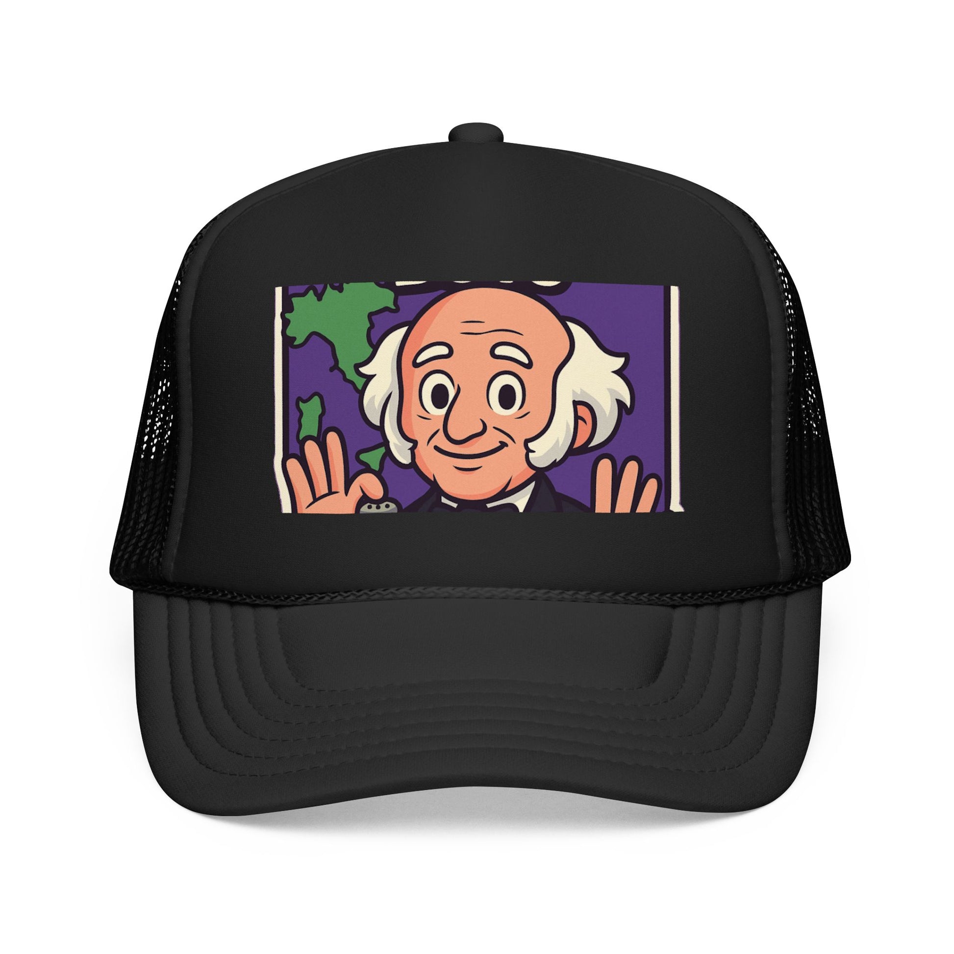 The Van Buren Boys Foam Trucker Hat in Black | Genius Mangoes