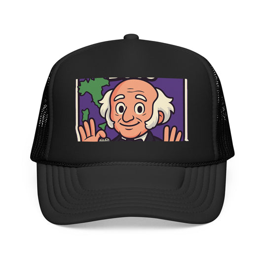 The Van Buren Boys Foam Trucker Hat in Black | Genius Mangoes