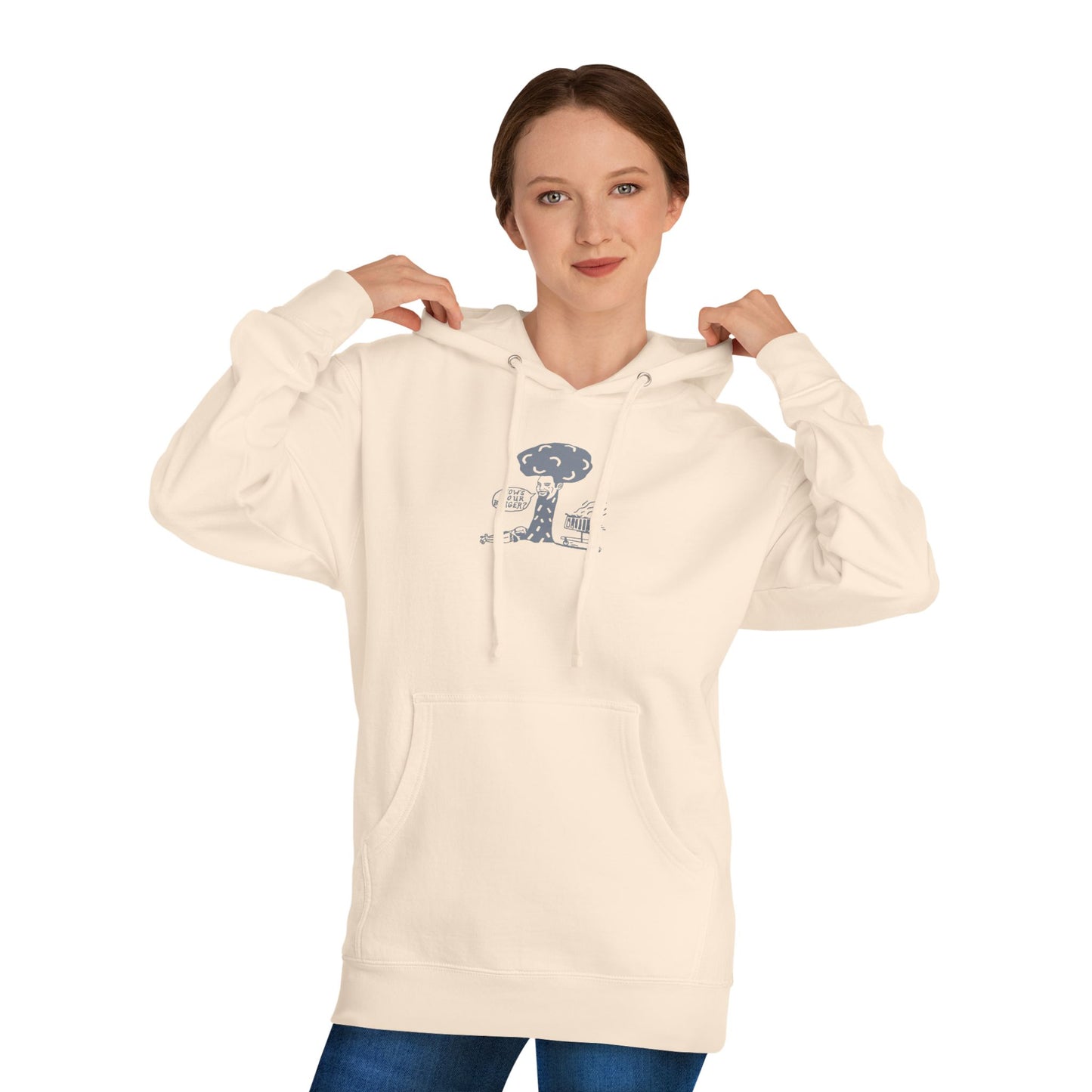 Barkopalooza 2005 - How's Your Burger Premium Hoodie (Independent Trading SS4500) | Genius Mangoes