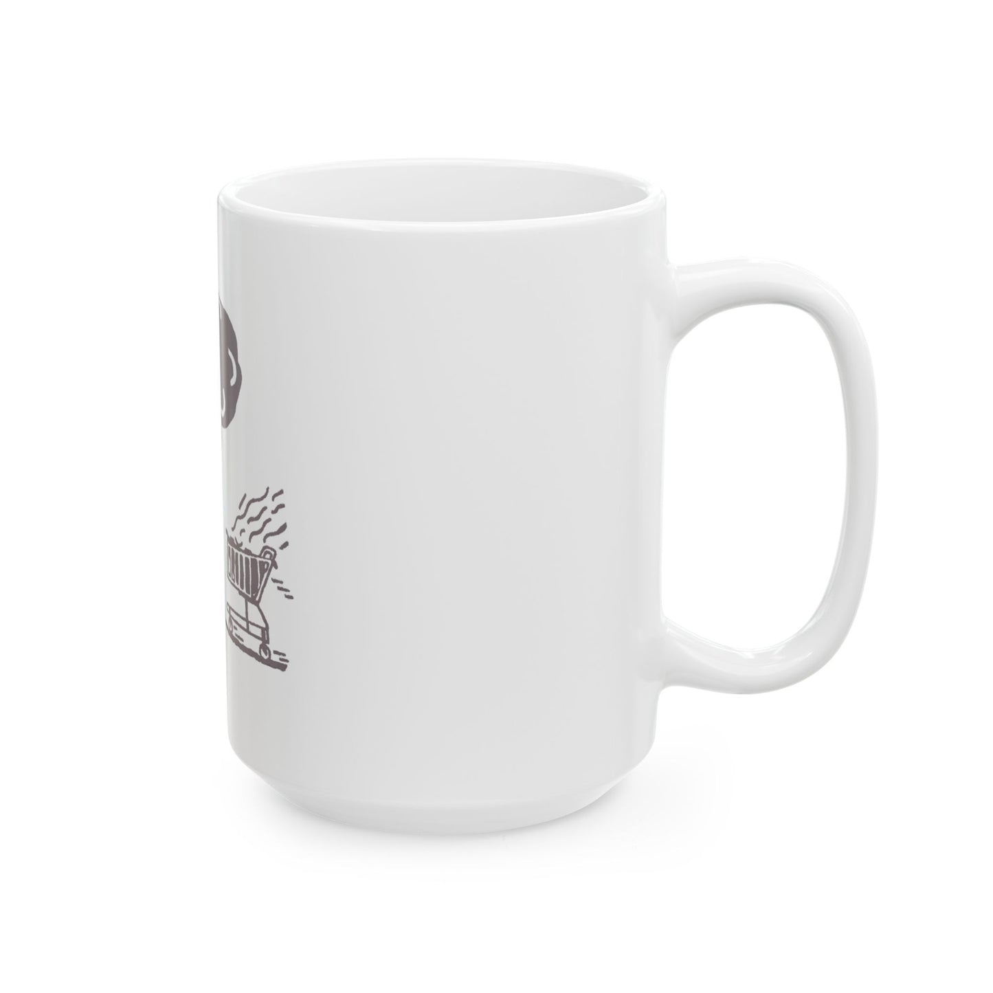 Barkopalooza 2005 - How's Your Burger Coffee Mug - lifestyle view | Genius Mangoes