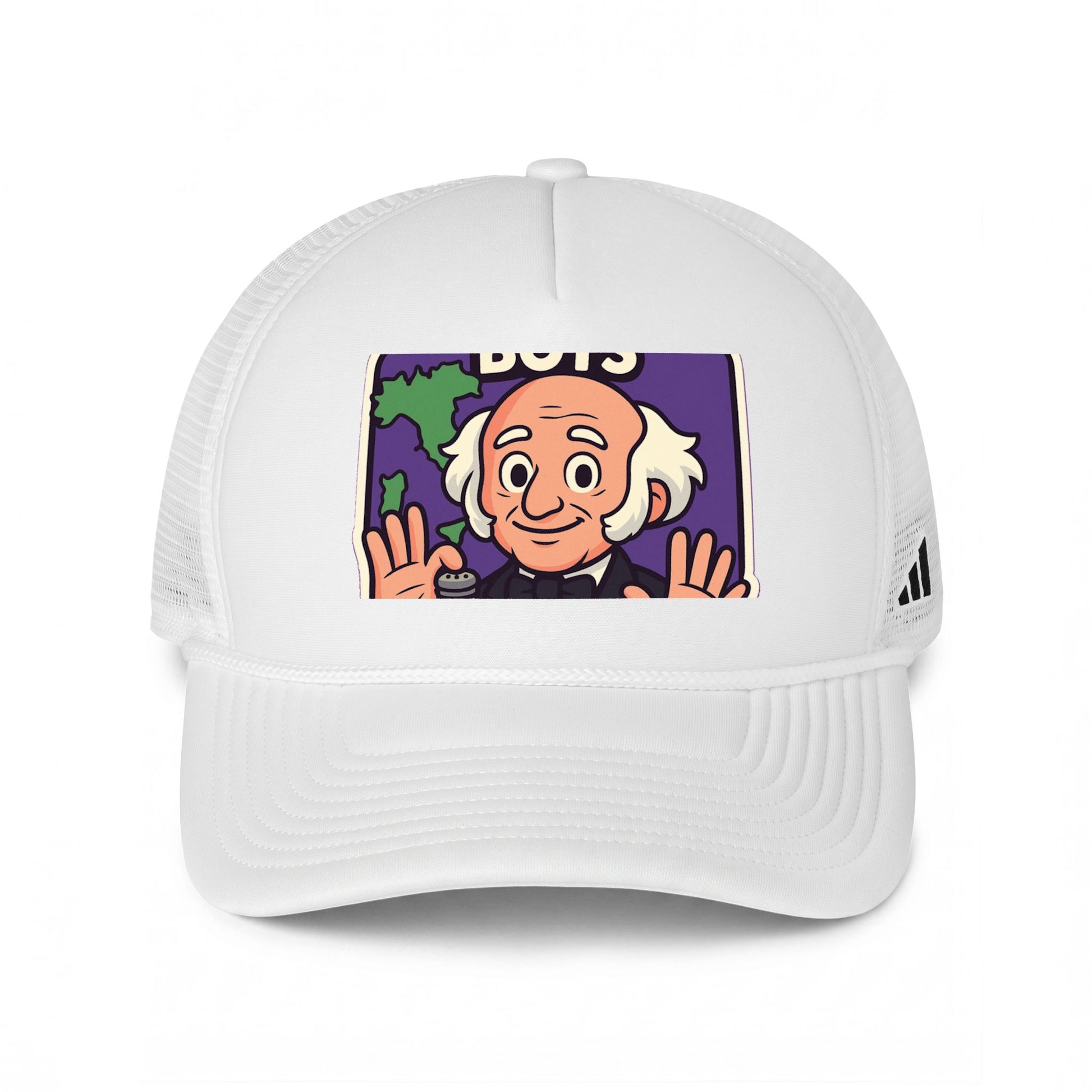 The Van Buren Boys Trucker Hat in White / Black | Genius Mangoes